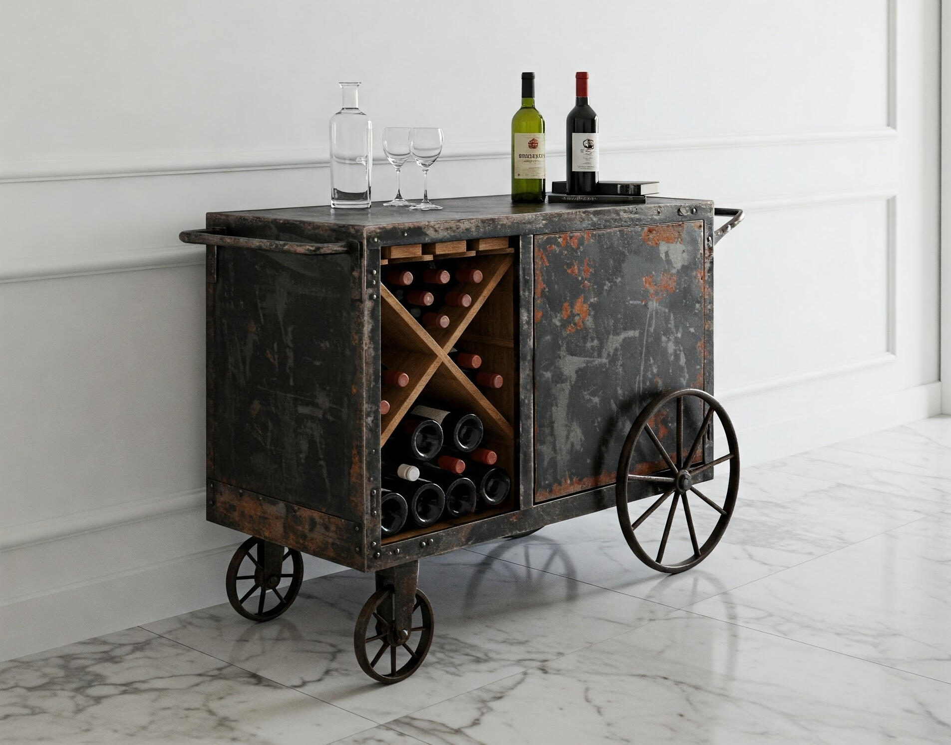 Carrito bar New York con cava [ desde $35,500]